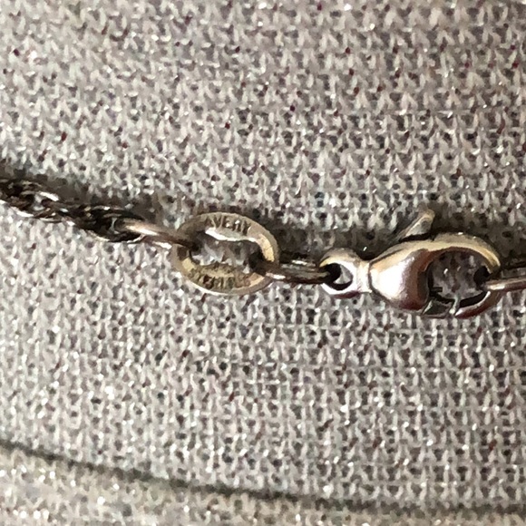 Carved ivory bone flower necklace 925 silver Avery sterling marked 20” antique - Picture 5 of 6